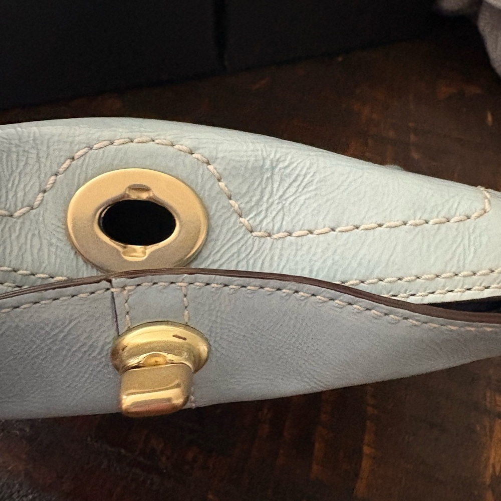 Coach Blue Leather Wristlet - Picture 11 of 15